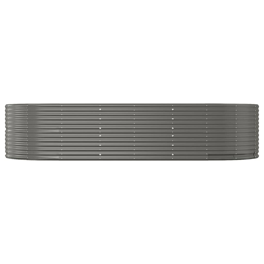 Vidaxl plantenbak 291x140x68 cm gegalvaniseerd staal grijs