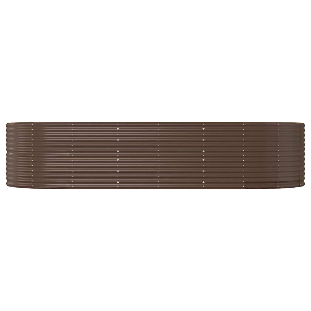 Vidaxl plantenbak 291x140x68 cm gegalvaniseerd staal bruin