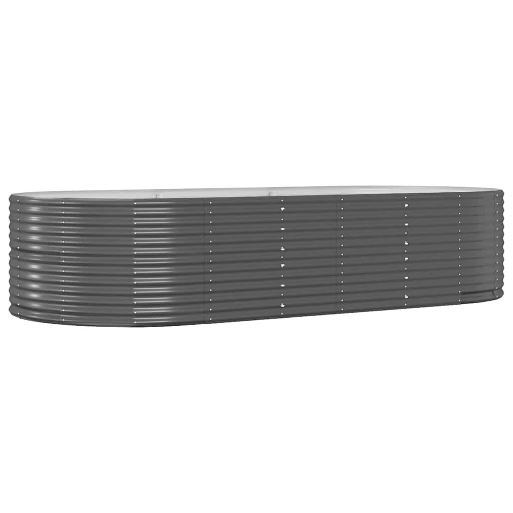 Vidaxl plantenbak 291x140x68 cm gegalvaniseerd staal antracietkleurig