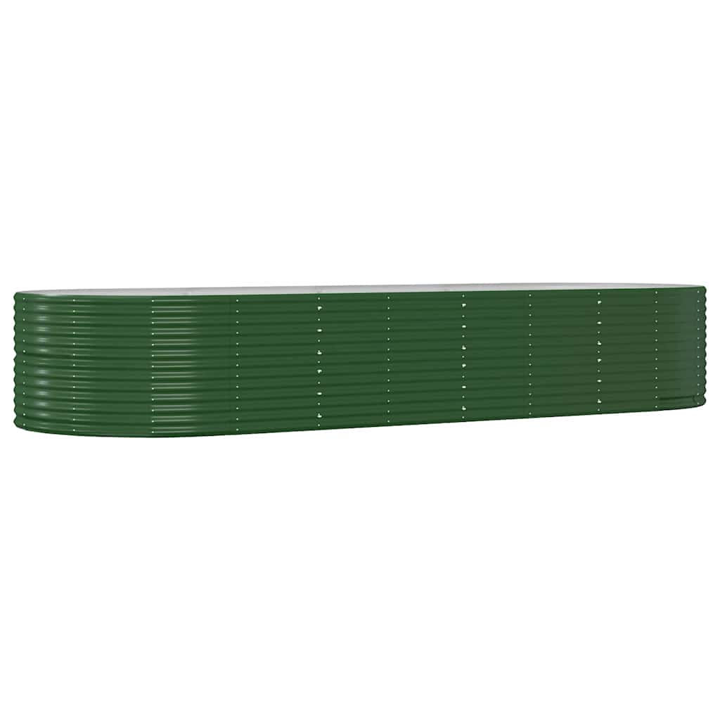 Vidaxl plantenbak 367x140x68 cm gegalvaniseerd staal groen