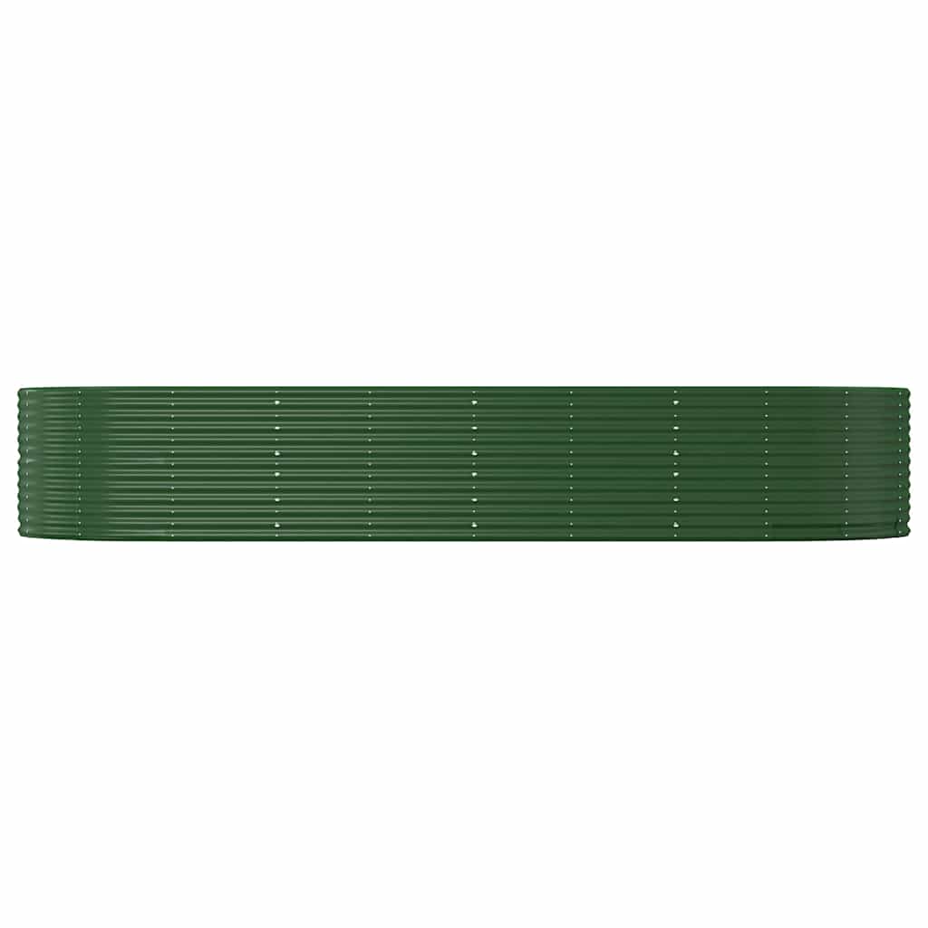 Vidaxl plantenbak 367x140x68 cm gegalvaniseerd staal groen
