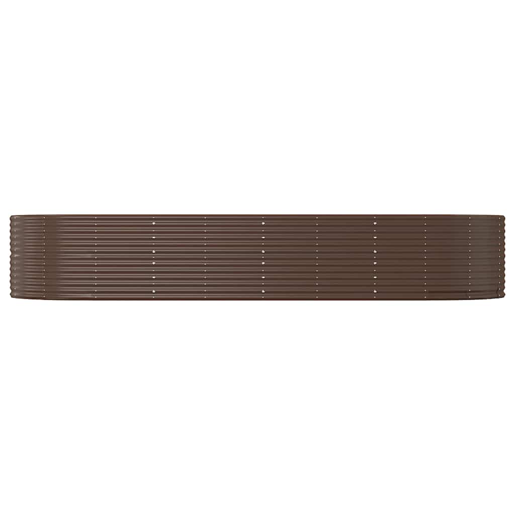 Vidaxl plantenbak 367x140x68 cm gegalvaniseerd staal bruin
