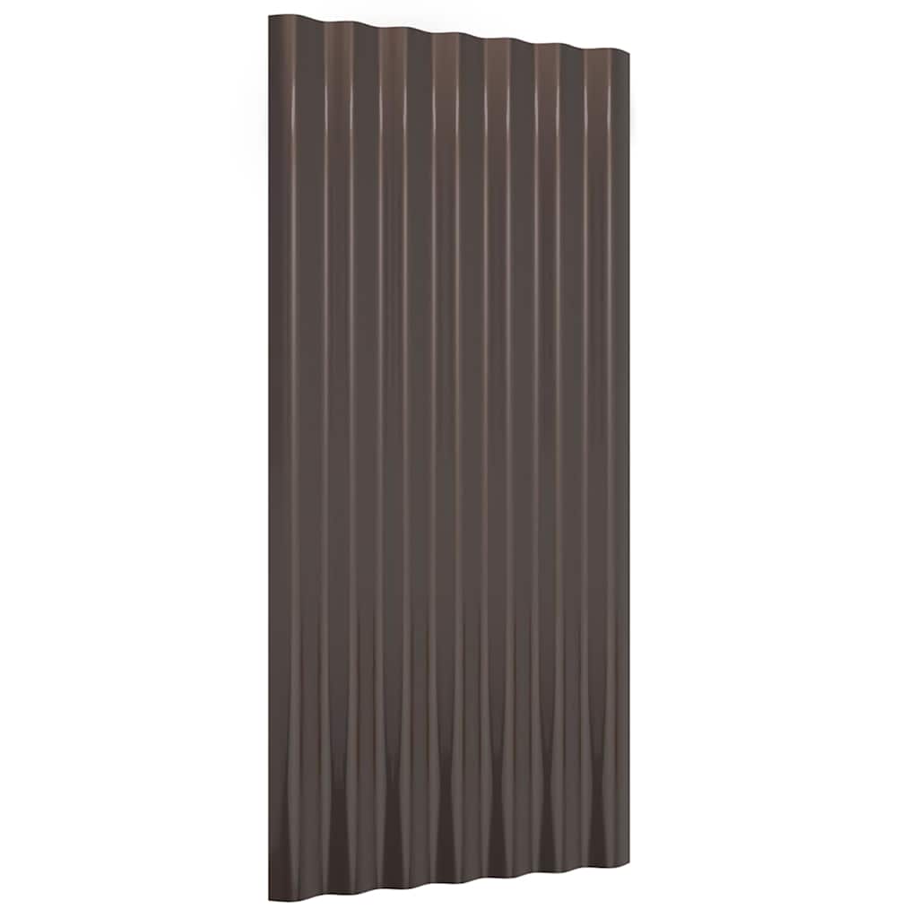 Vidaxl dakpanelen 36 st 80x36 cm gegalvaniseerd staal bruin