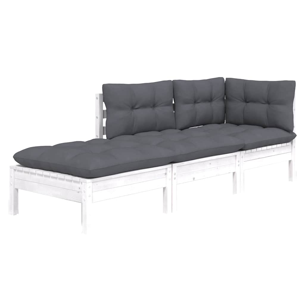 Vidaxl 3-delige loungeset met kussens massief grenenhout