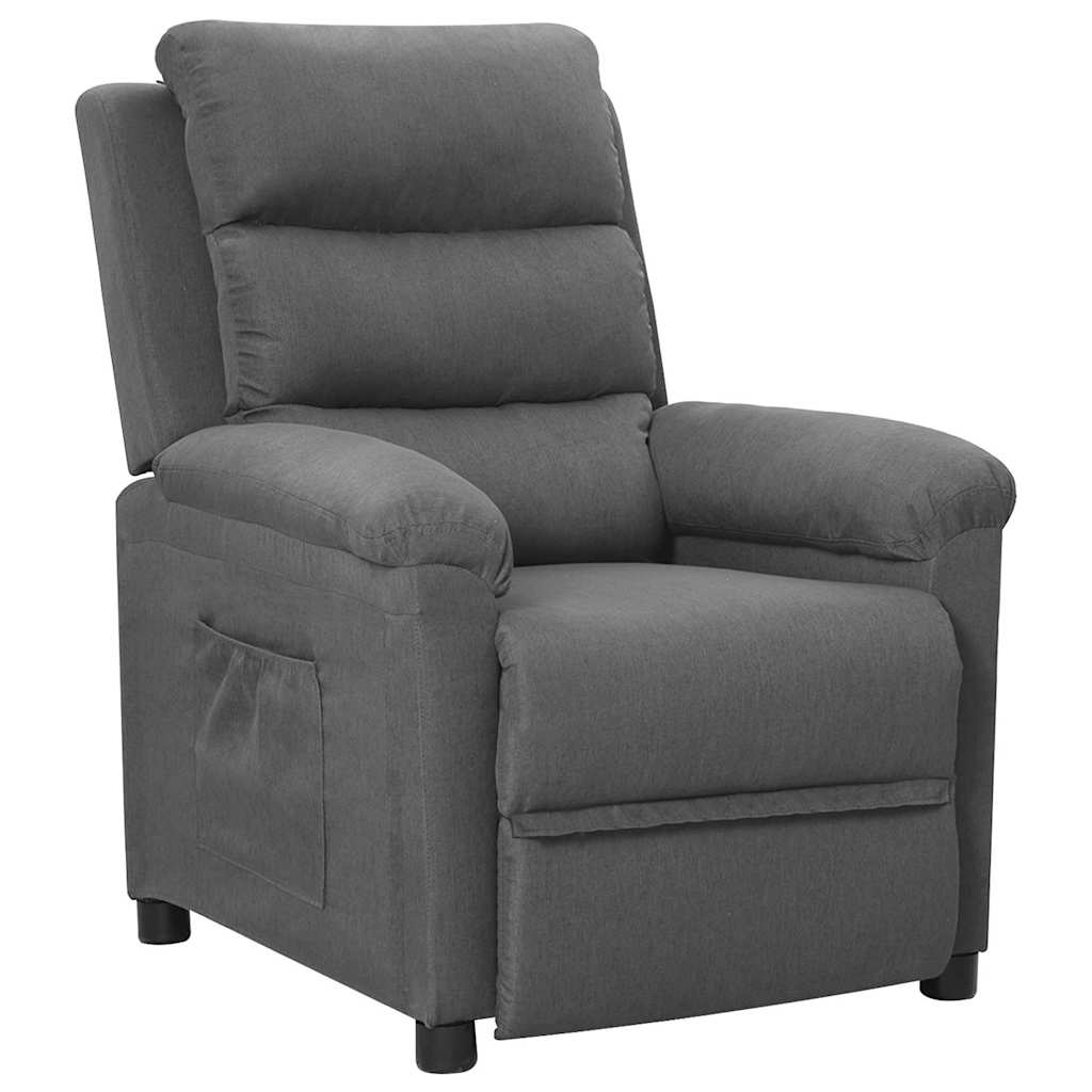 Vidaxl fauteuil verstelbaar stof lichtgrijs