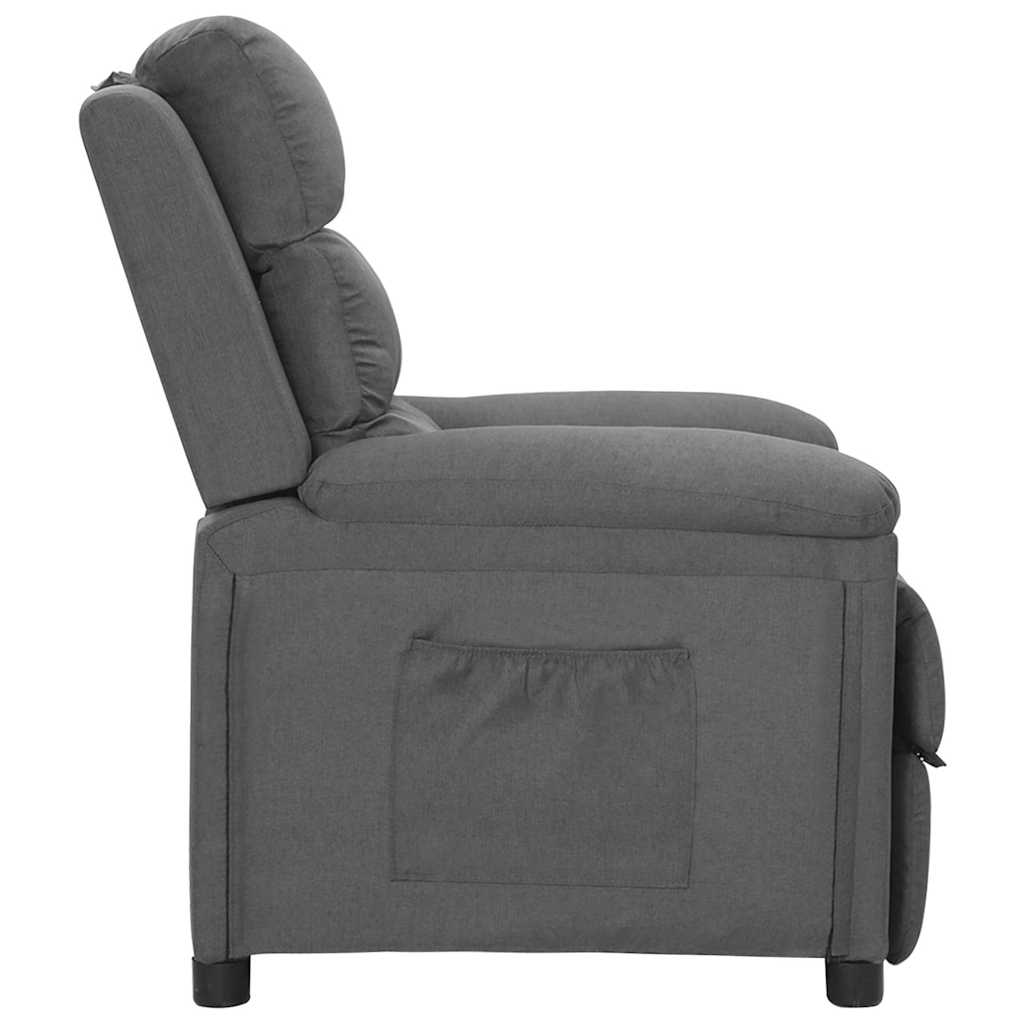 Vidaxl fauteuil verstelbaar stof lichtgrijs