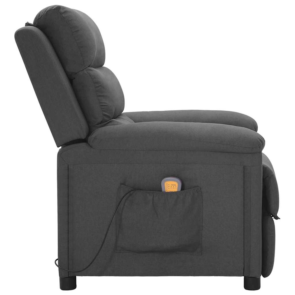 Vidaxl massagestoel stof donkergrijs
