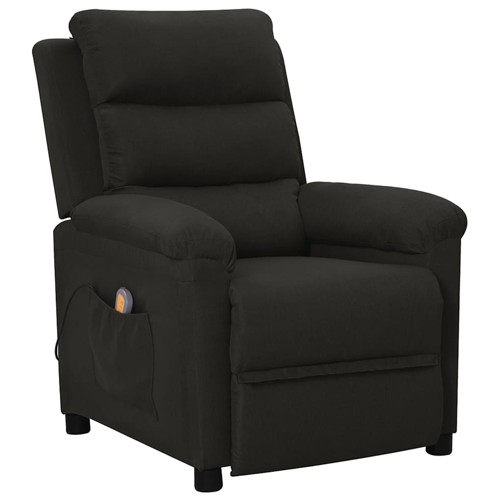 Vidaxl massagestoel stof zwart