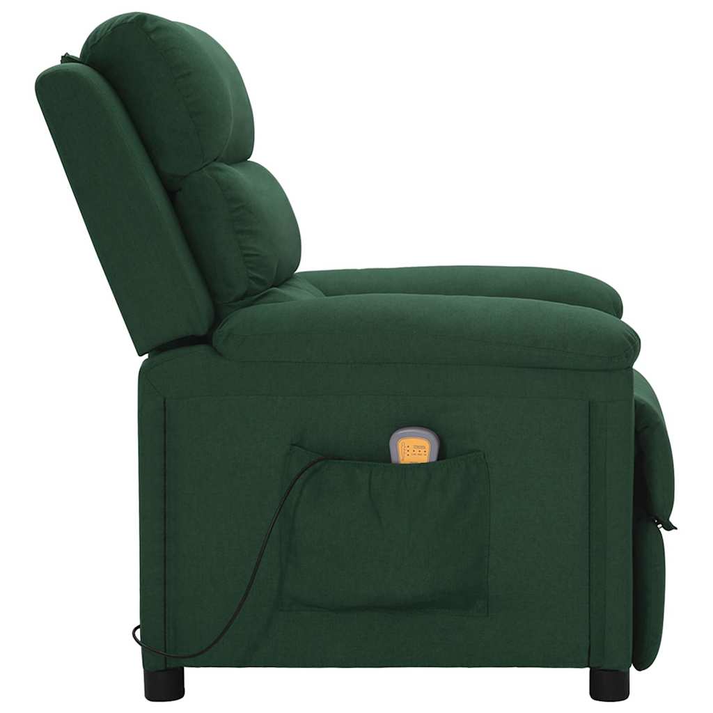 Vidaxl massagestoel stof donkergroen