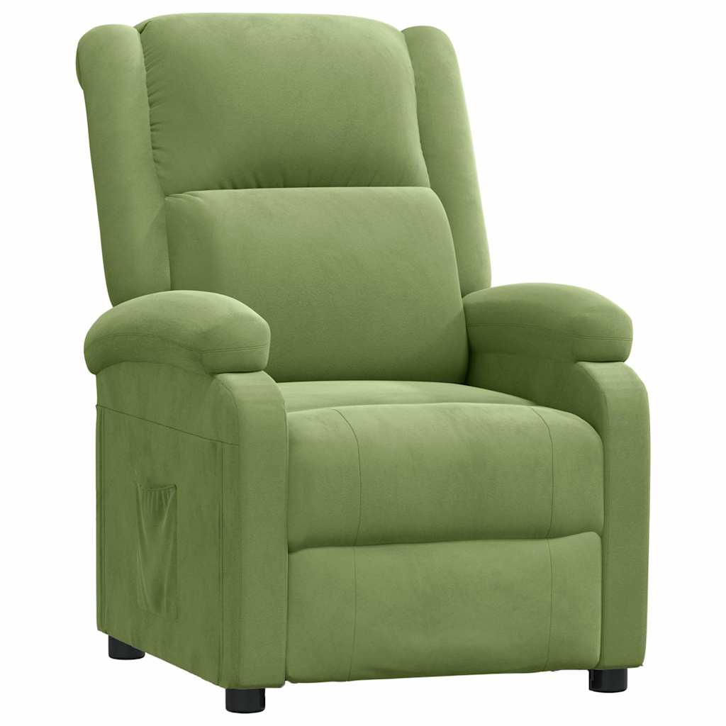 Vidaxl fauteuil verstelbaar fluweel lichtgroen