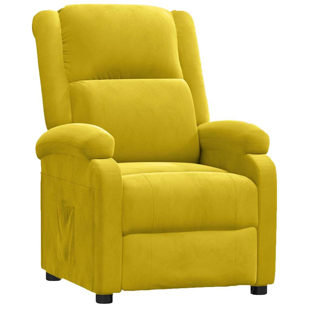 Vidaxl fauteuil verstelbaar fluweel geel