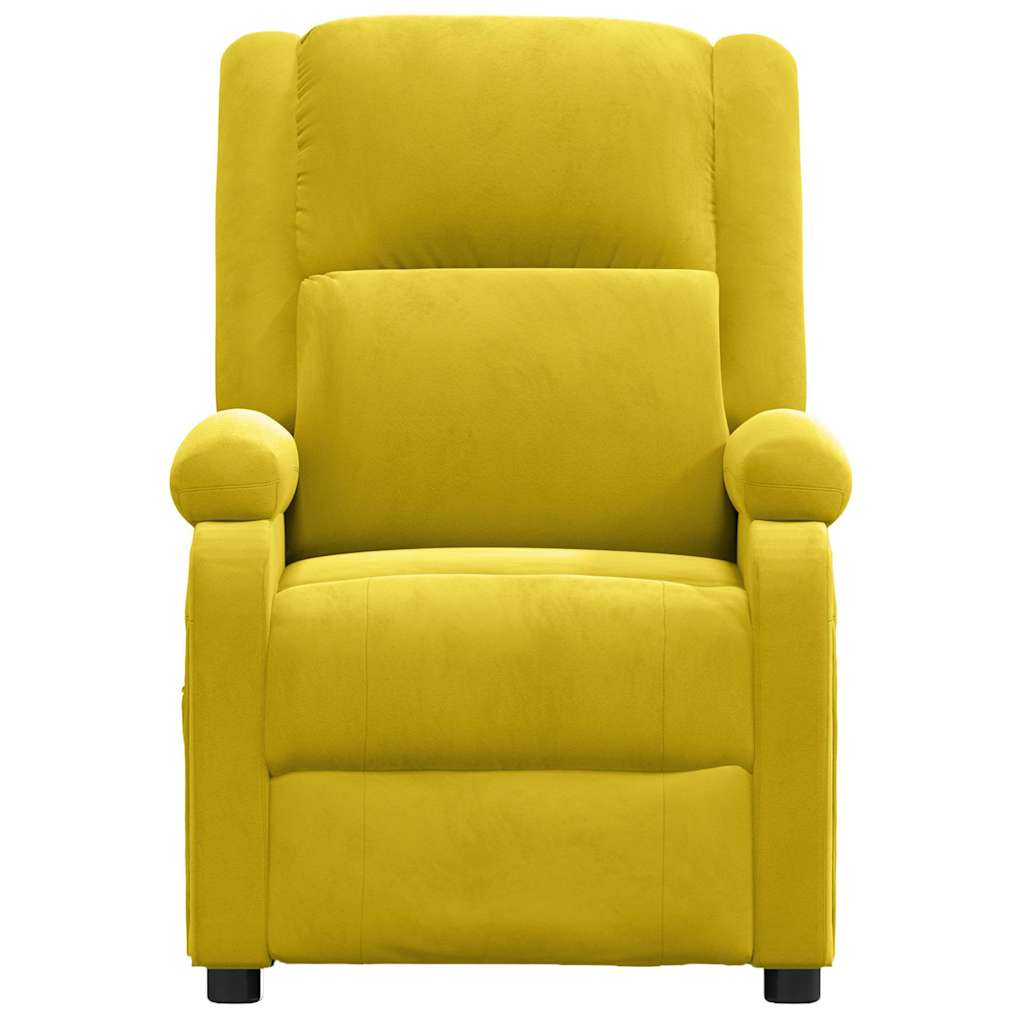 Vidaxl fauteuil verstelbaar fluweel geel