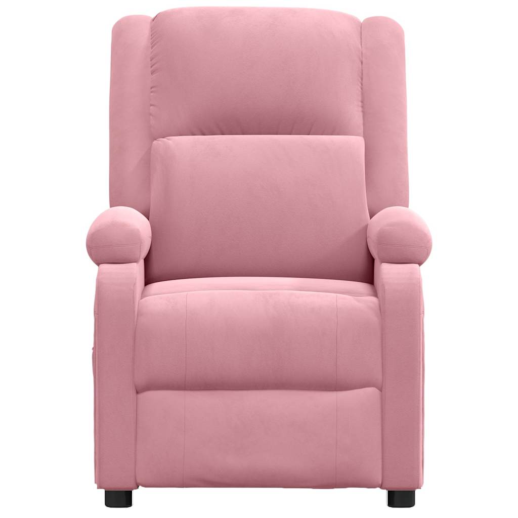 Vidaxl massagestoel fluweel roze