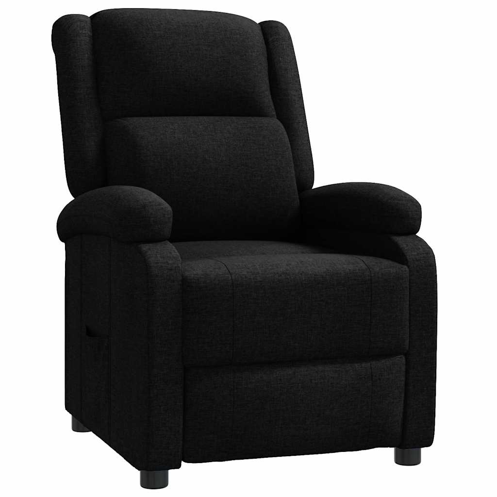 Vidaxl fauteuil verstelbaar stof zwart
