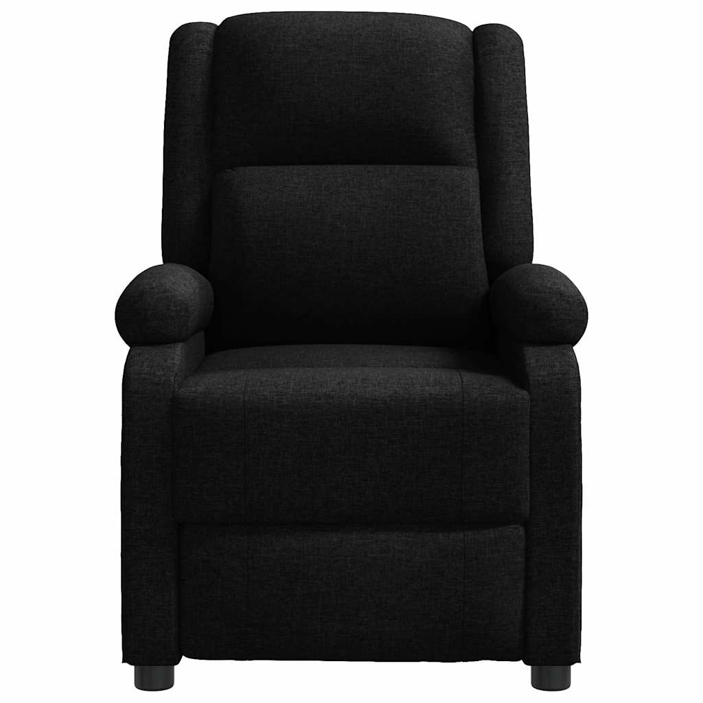 Vidaxl fauteuil verstelbaar stof zwart