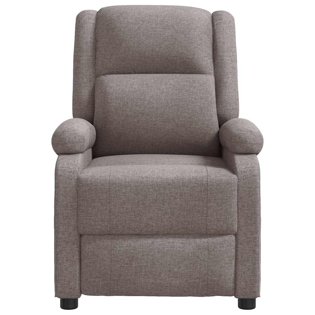 Vidaxl fauteuil verstelbaar stof taupe