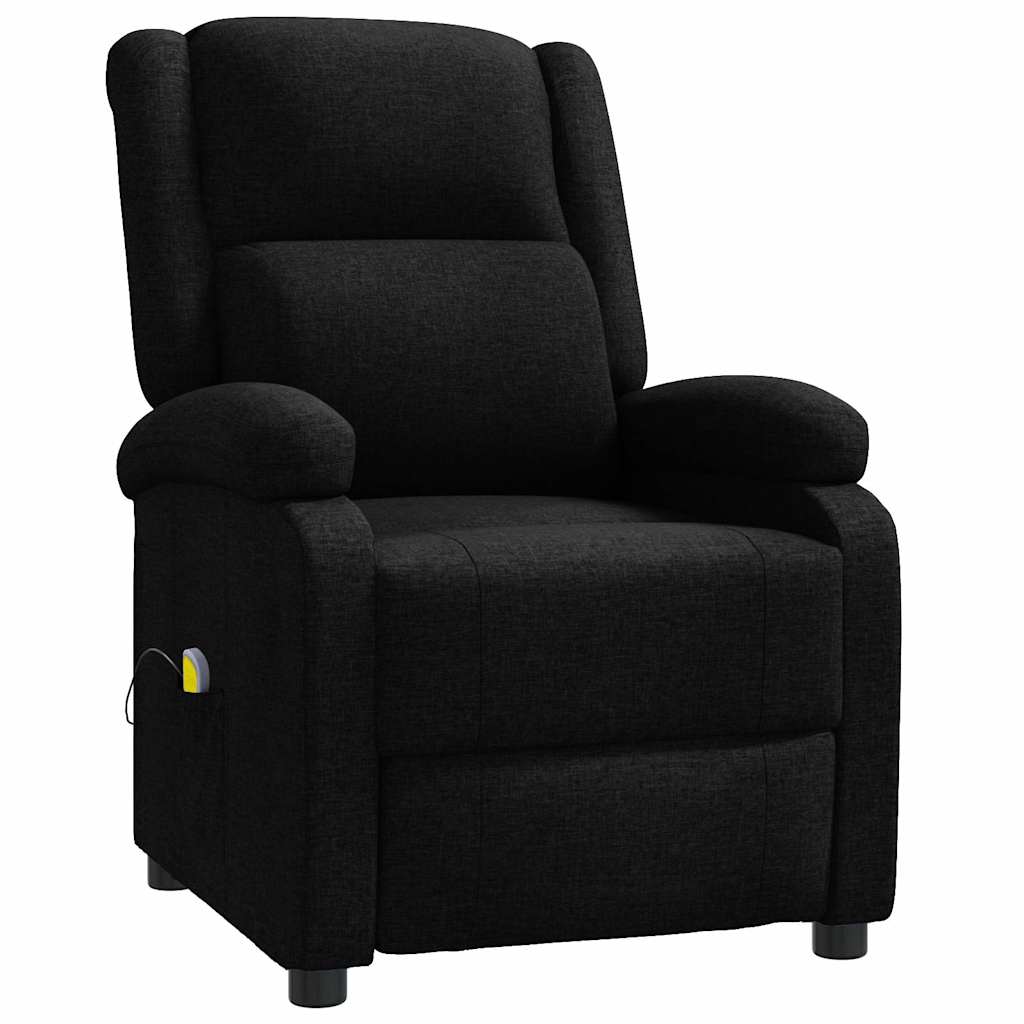Vidaxl massagestoel stof zwart