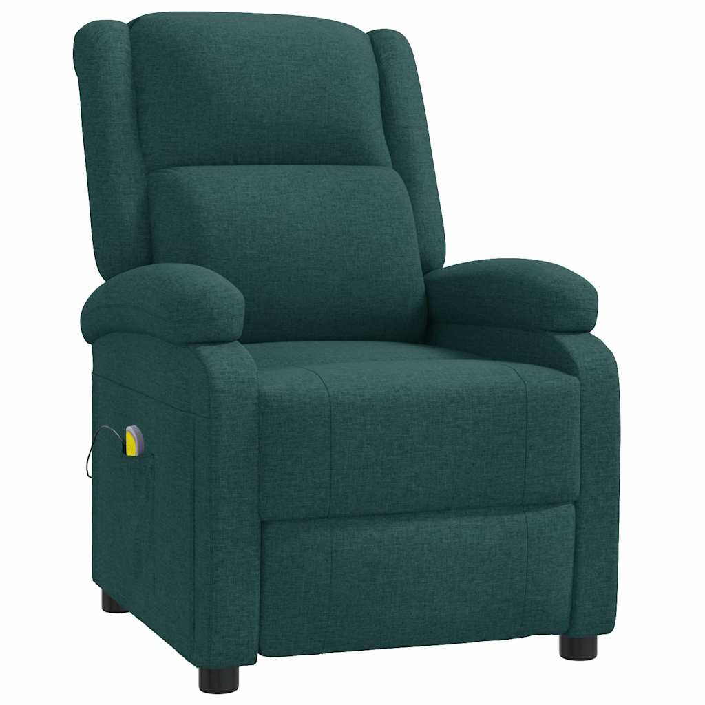 Vidaxl massagestoel stof donkergroen