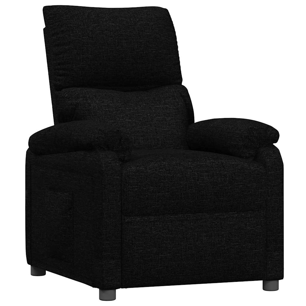 Vidaxl fauteuil verstelbaar stof zwart