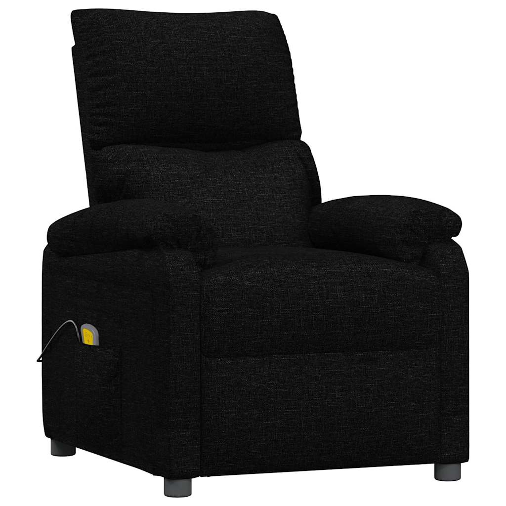 Vidaxl massagestoel stof zwart