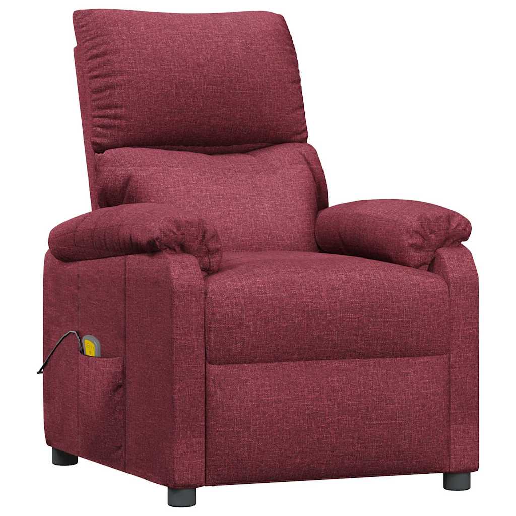 Vidaxl massagestoel stof wijnrood