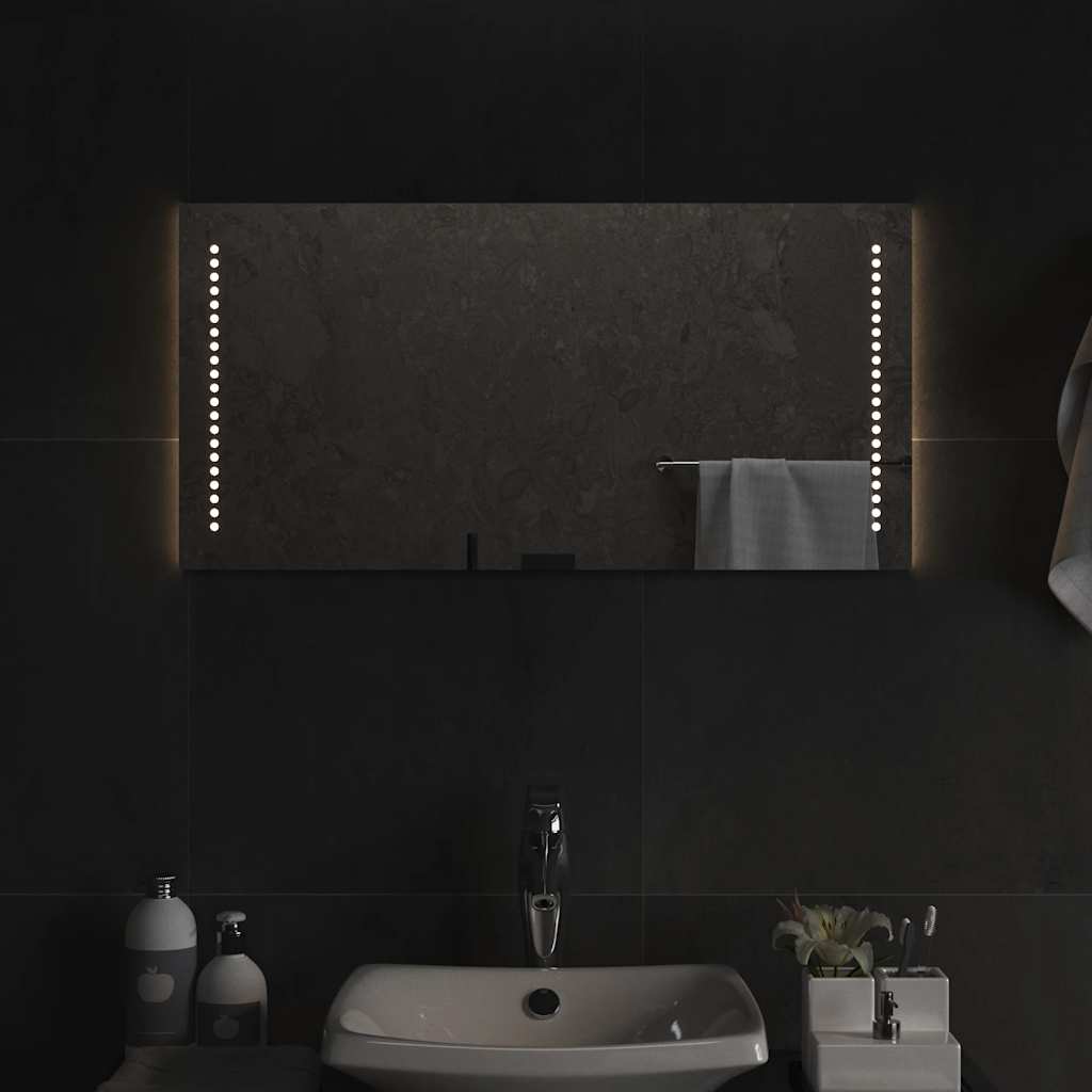 Vidaxl badkamerspiegel led 80x40 cm