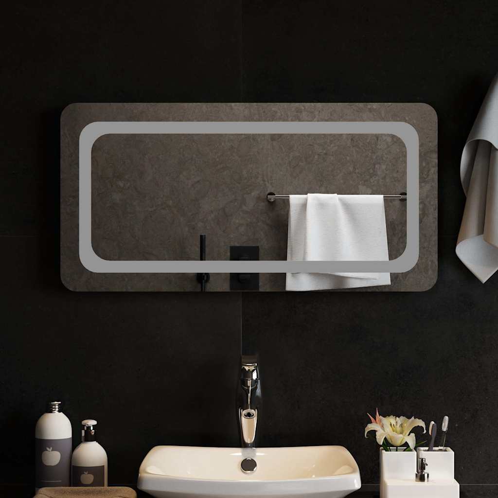 Vidaxl badkamerspiegel led 80x40 cm