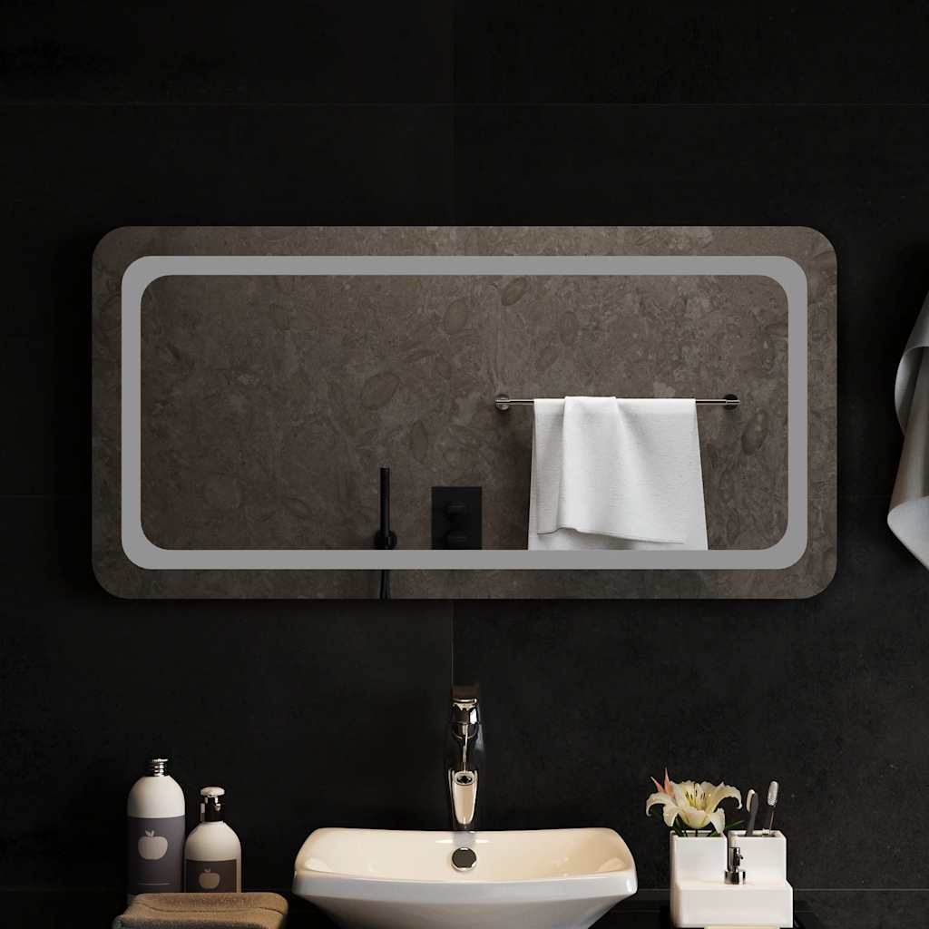 Vidaxl badkamerspiegel led 100x50 cm