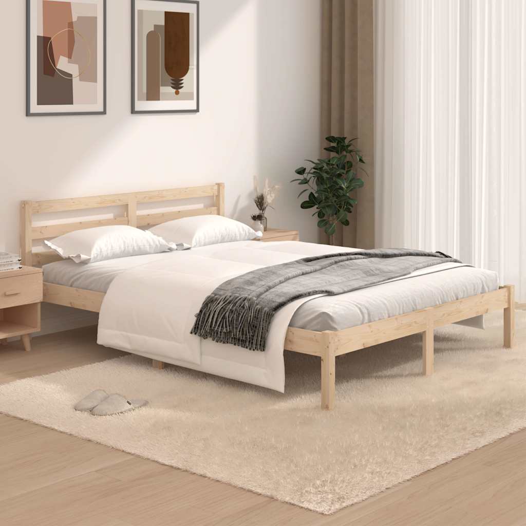 Vidaxl bedframe massief grenenhout 120x190 cm