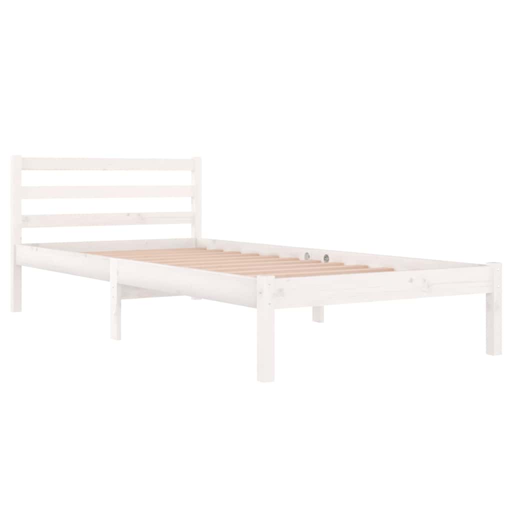 Vidaxl bedframe massief grenenhout wit 90x200 cm