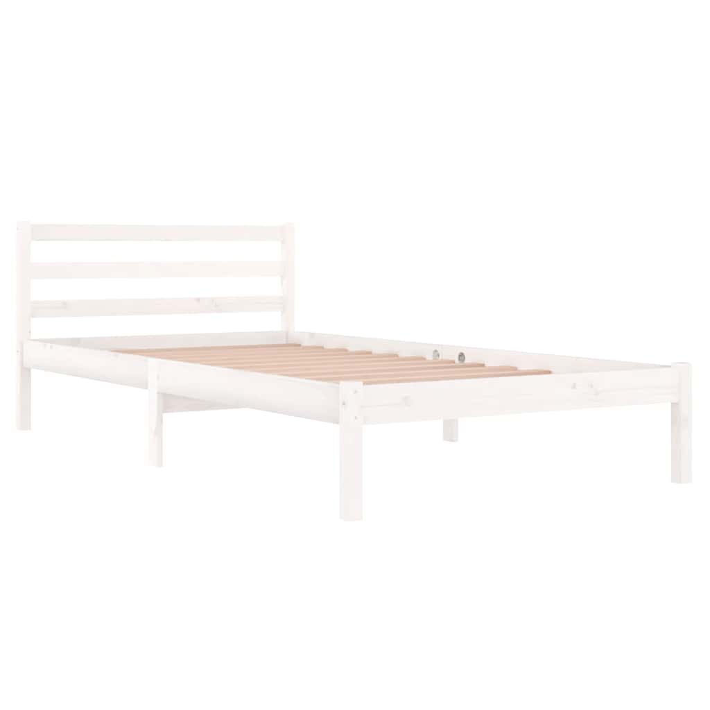 Vidaxl bedframe massief grenenhout wit 100x200 cm