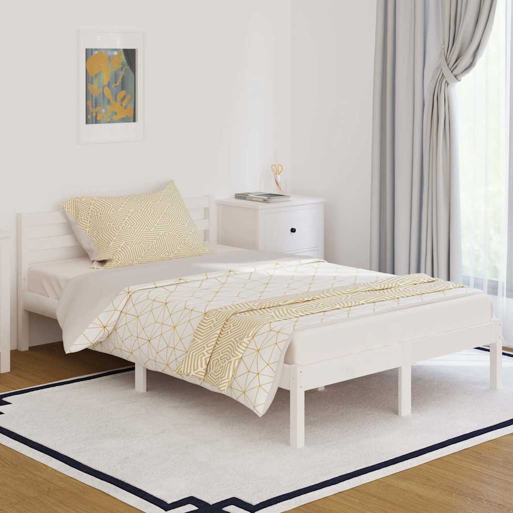 Vidaxl bedframe massief grenenhout wit 120x200 cm