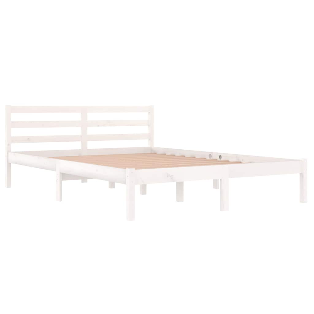 Vidaxl bedframe massief grenenhout wit 140x200 cm