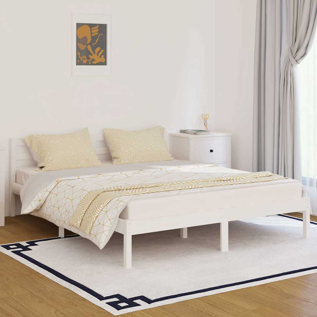 Vidaxl bedframe massief grenenhout wit 160x200 cm