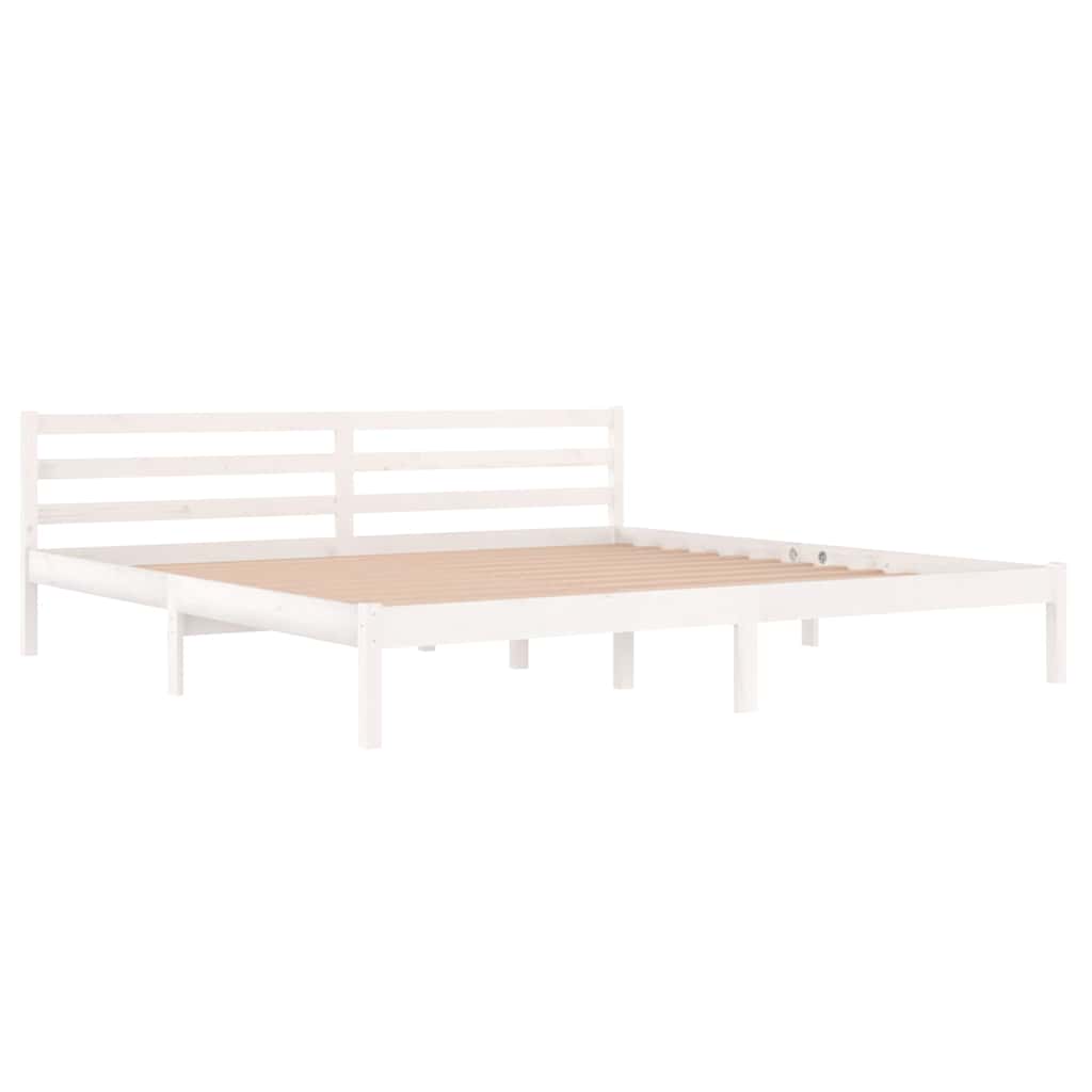 Vidaxl bedframe massief grenenhout wit 200x200 cm
