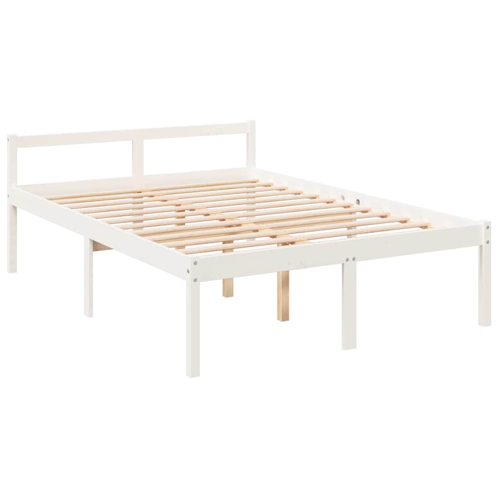 Vidaxl seniorenbed massief grenenhout wit 120x200 cm