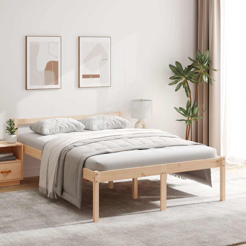 Vidaxl seniorenbed massief grenenhout 140x200 cm