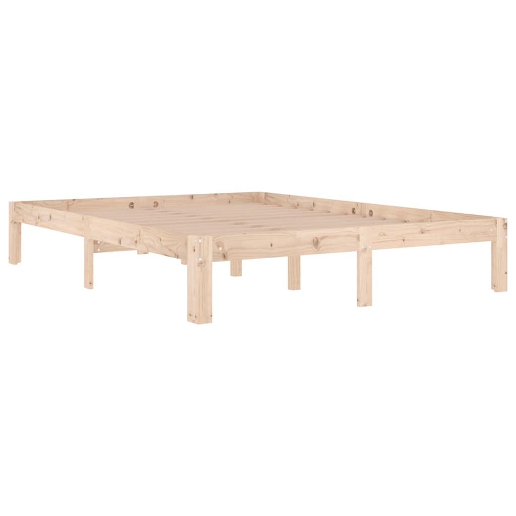 Vidaxl bedframe massief grenenhout 140x190 cm