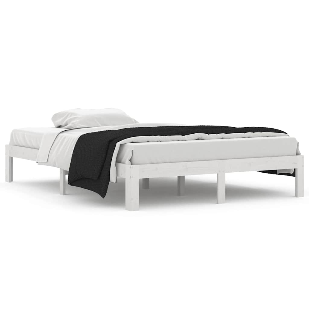Vidaxl bedframe massief grenenhout wit 140x200 cm