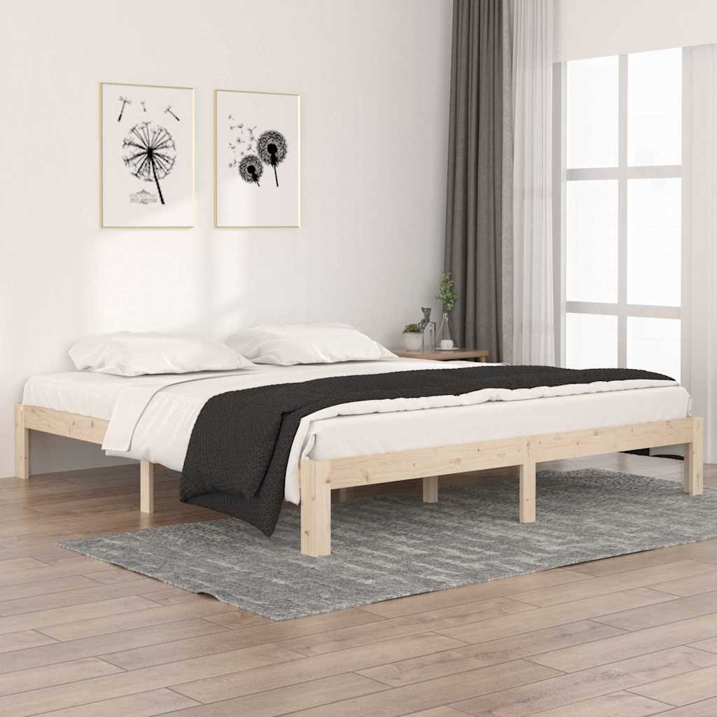 Vidaxl bedframe massief hout 180x200 cm