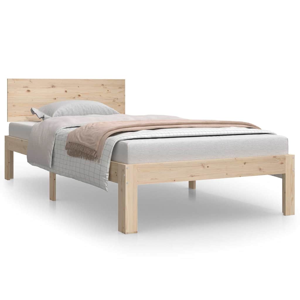 Vidaxl bedframe massief hout 90x190 cm