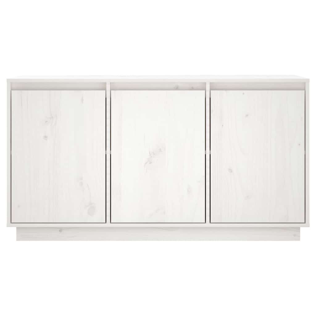 Vidaxl dressoir 111x34x60 cm massief grenenhout wit