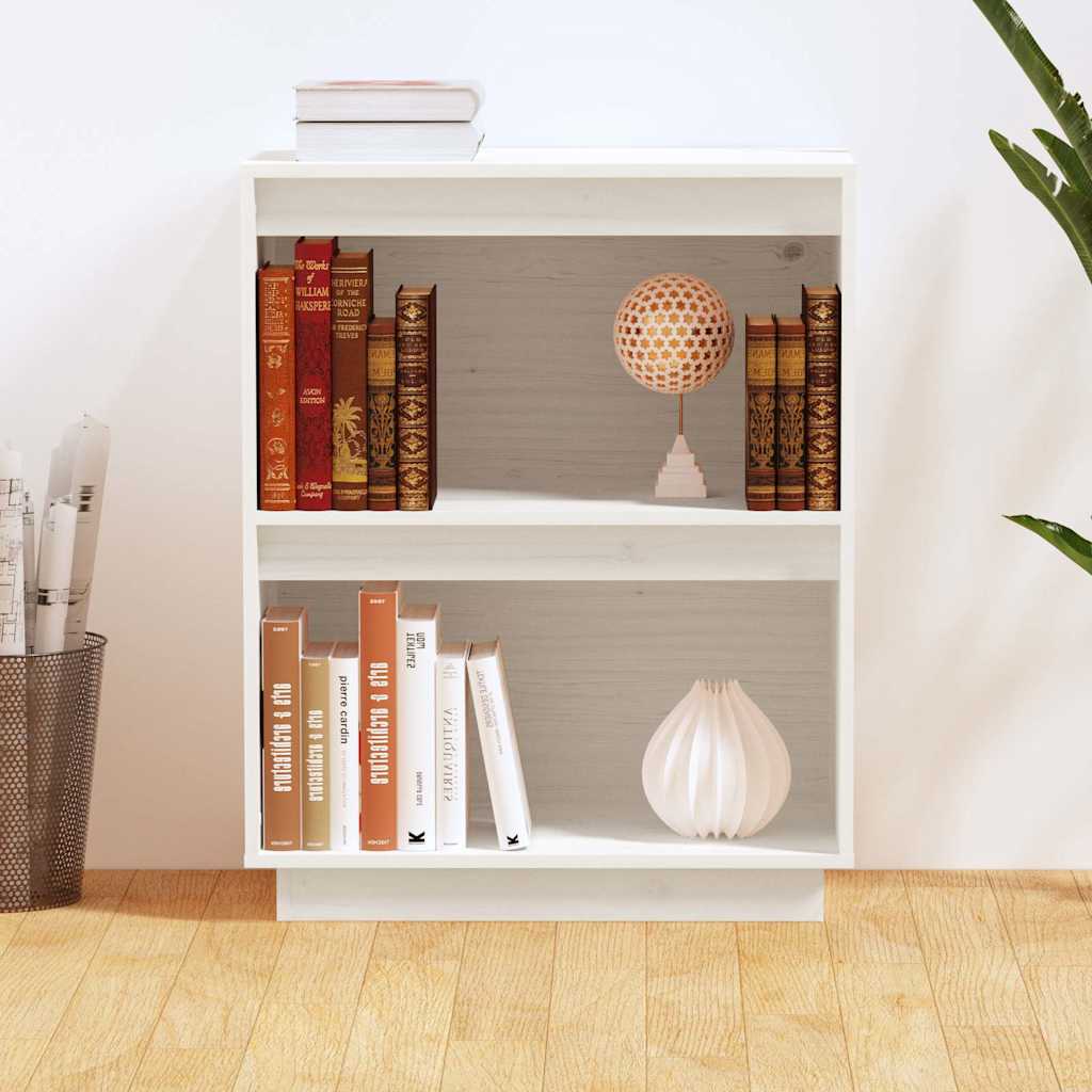 Vidaxl wandkast 60x34x75 cm massief grenenhout wit
