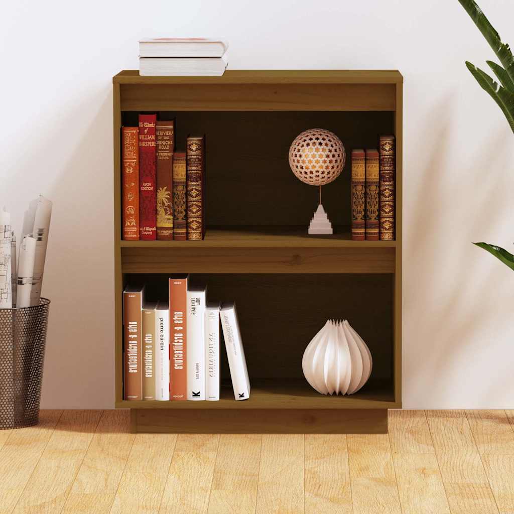 Vidaxl wandkast 60x34x75 cm massief grenenhout honingbruin