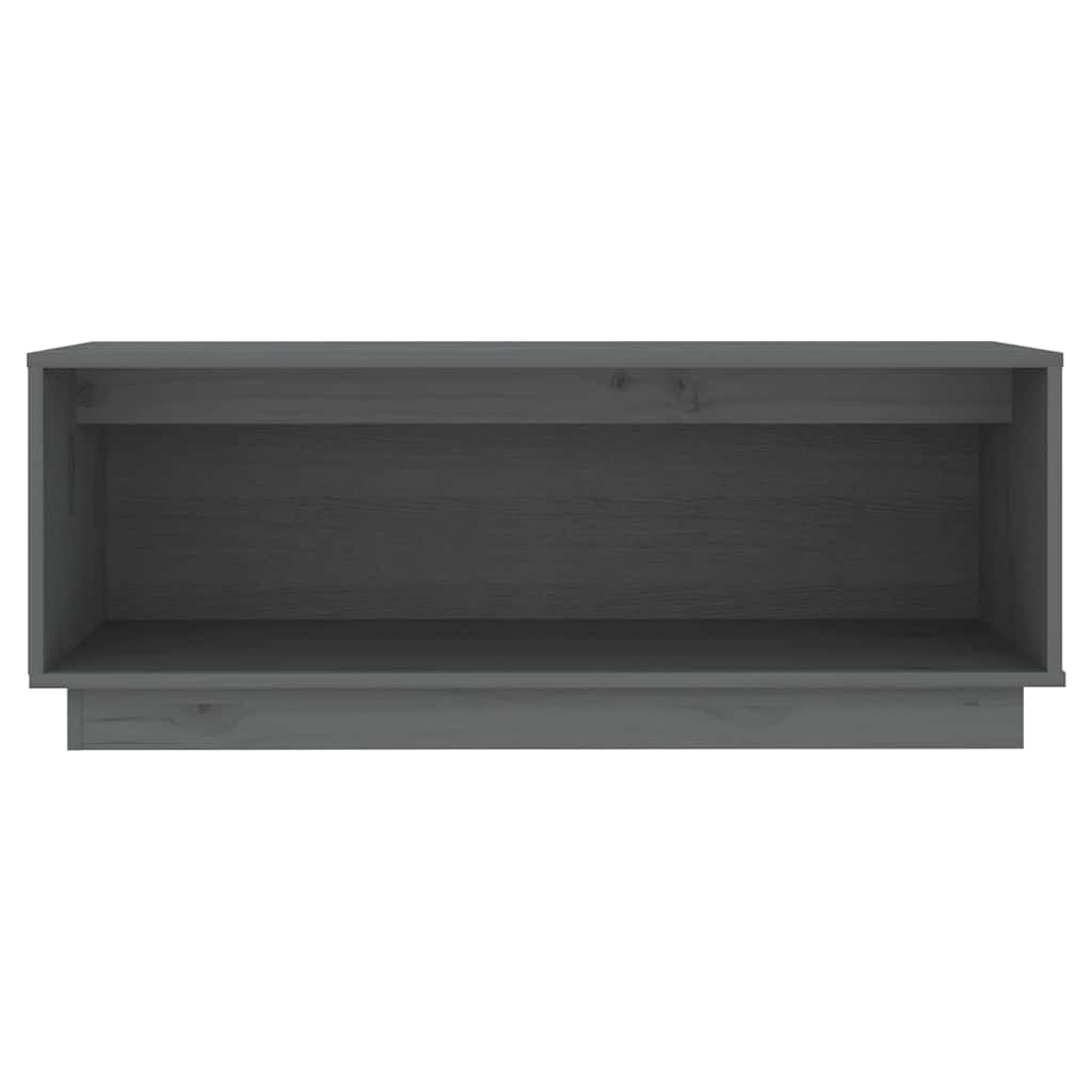 Vidaxl tv-meubel 90x35x35 cm massief grenenhout grijs