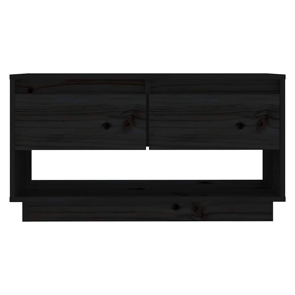 Vidaxl tv-meubel 74x34x40 cm massief grenenhout zwart