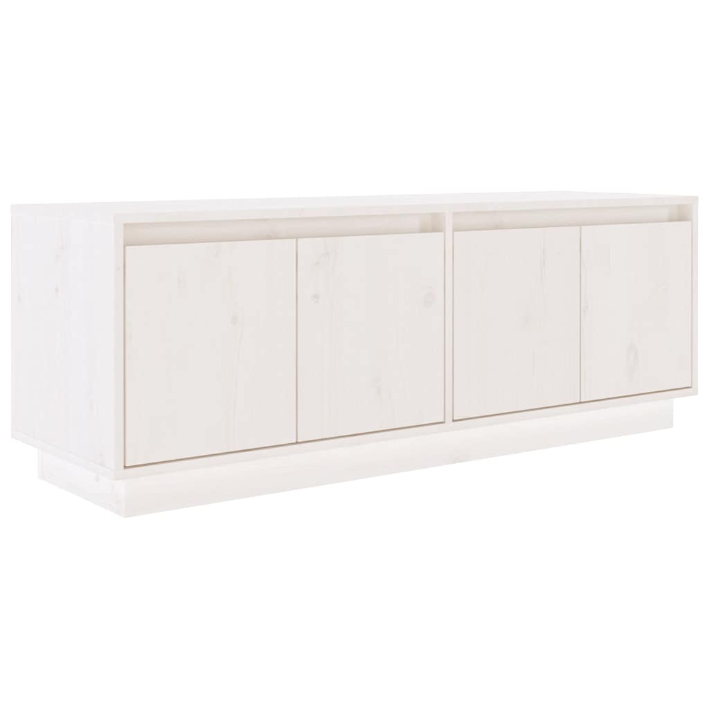 Vidaxl tv-meubel 110x34x40 cm massief grenenhout wit