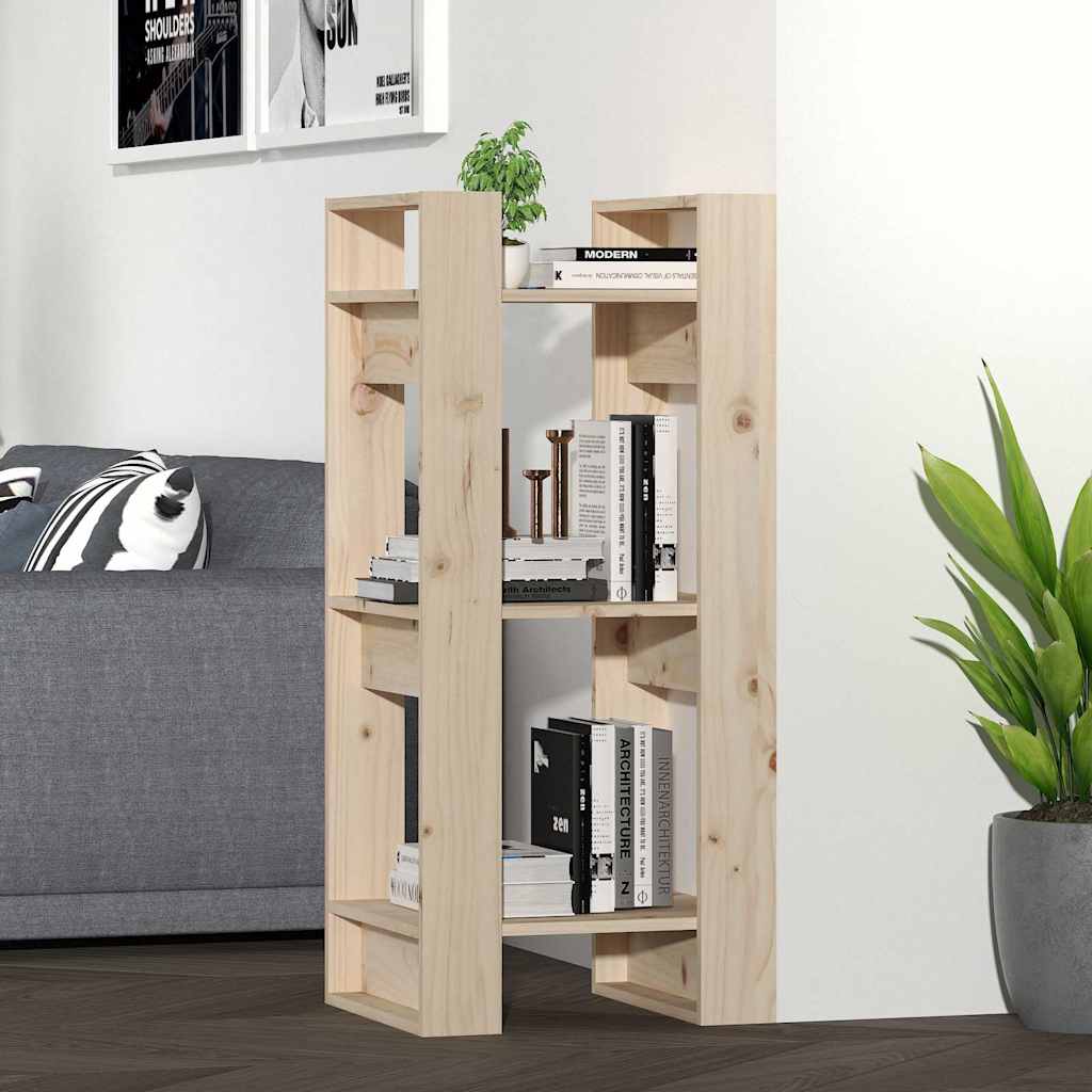 Vidaxl boekenkast kamerscherm 41x35x91 cm massief grenenhout