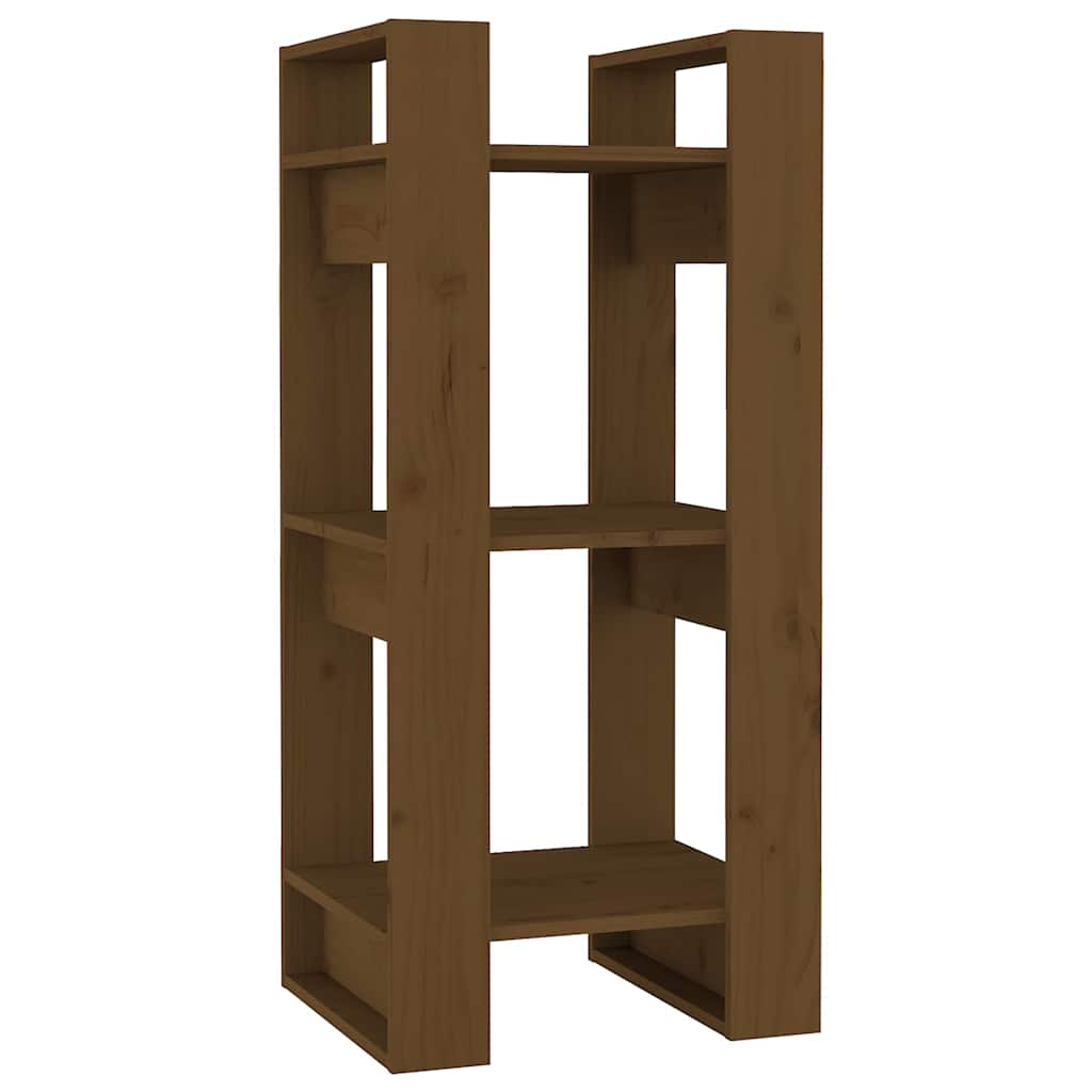 Vidaxl boekenkast kamerscherm 41x35x91 cm massief hout honingbruin
