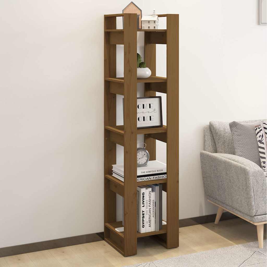 Vidaxl boekenkast kamerscherm 41x35x160 cm grenenhout honingbruin